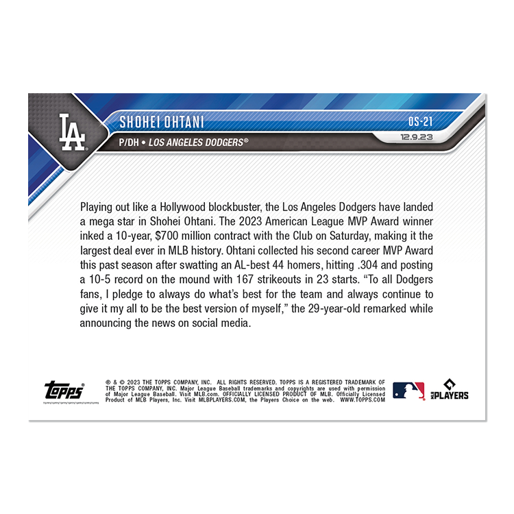 mono Finder / Shohei Ohtani - 2023 MLB TOPPS NOW®Topps JP
