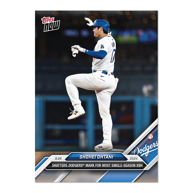 Shohei Ohtani - 2024 MLB TOPPS NOW® Card 750 Blue 10/49 大谷翔平 球団新記録シーズン 95長打 世界で49枚の中の1枚