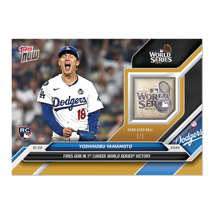 Yoshinobu Yamamoto - 2024 MLB Topps NOW® Card 869 山本由伸 ワールドシリーズ